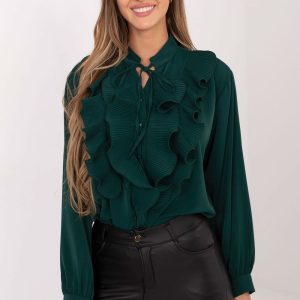 Chemise manche longue verte