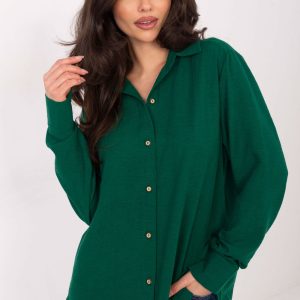 Chemise manche longue verte