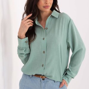 Chemise manche longue verte