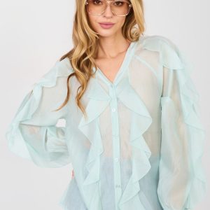 Chemise manche longue verte