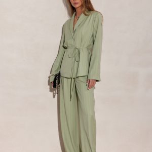 Chemise manche longue verte