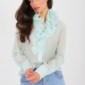 Chemise manche longue verte