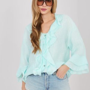 Chemise manche longue verte