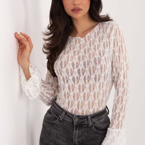 Blouse en dentelle blanc