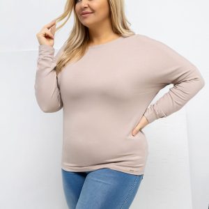 Chemisier grande taille beige