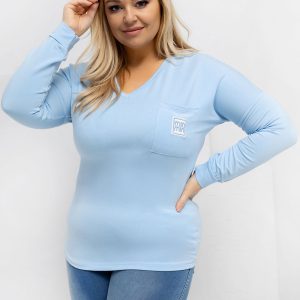 Chemisier grande taille bleu