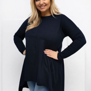 Chemisier grande taille bleu marine
