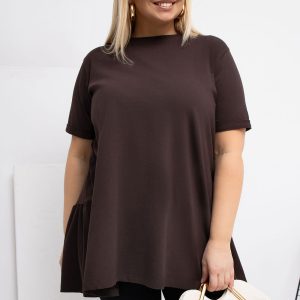Chemisier grande taille brun