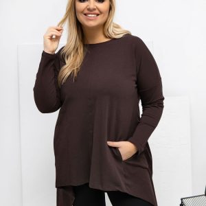 Chemisier grande taille brun