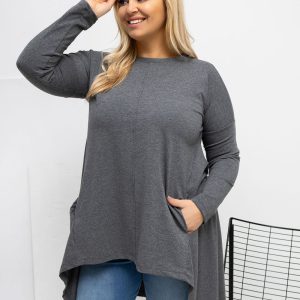 Chemisier grande taille gris