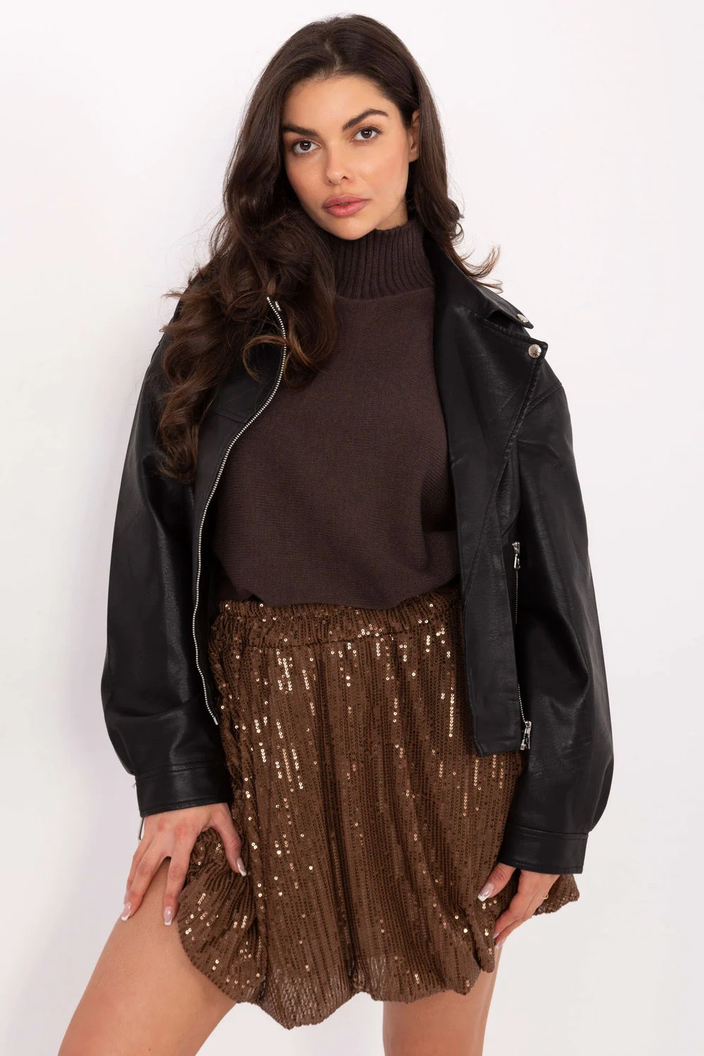 Jupe courte brun – Image 2