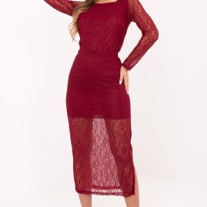 Jupe en dentelle rouge