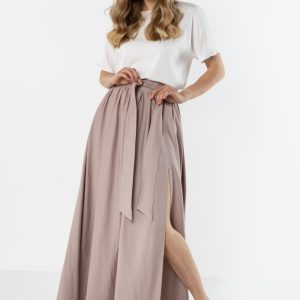 Jupe longue beige