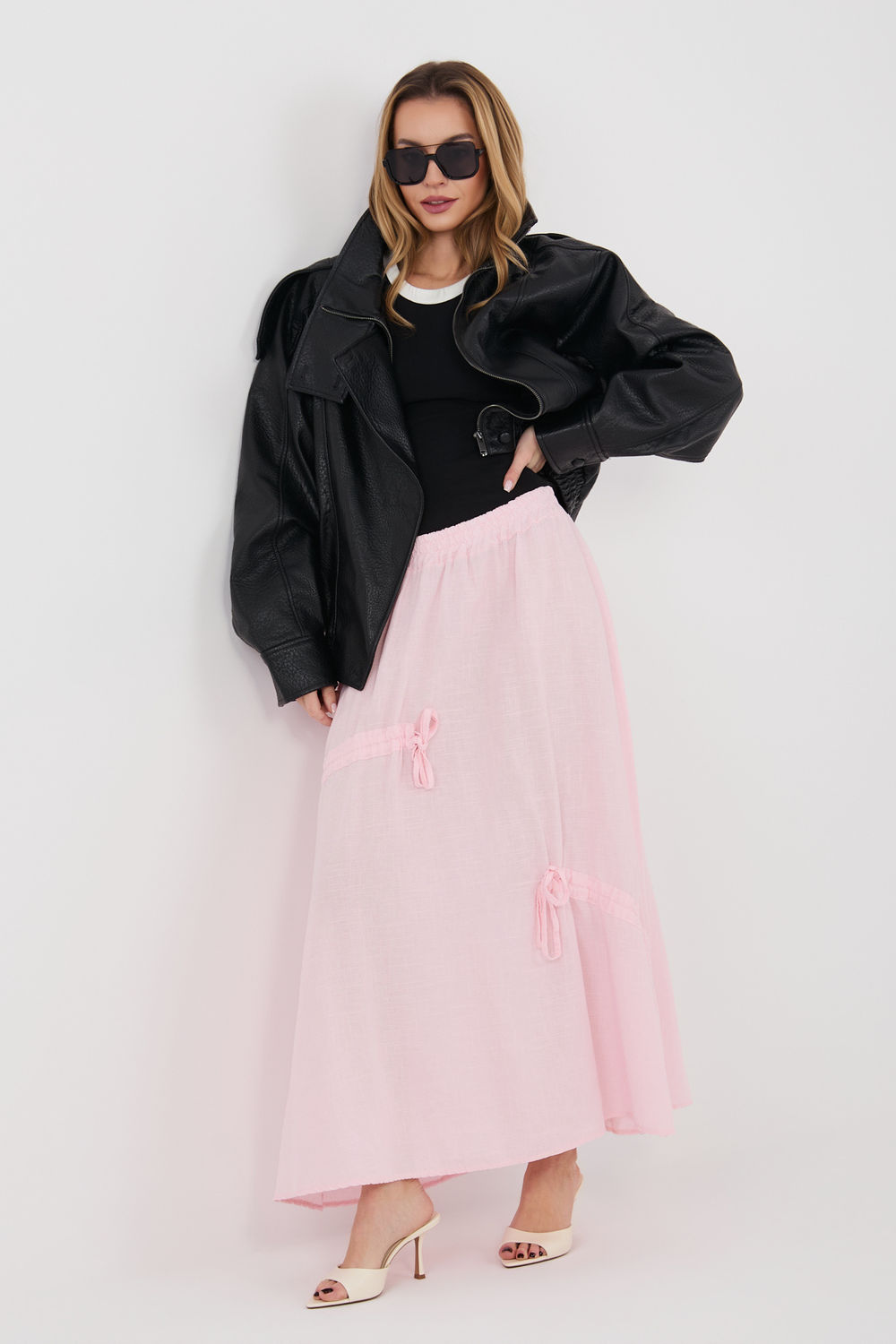 Jupe longue rosé – Image 3