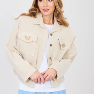 Kurtka sztruksowa beige