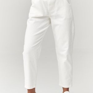 Pantalon en velours côtelé beige