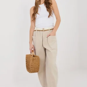Pantalon en velours côtelé beige