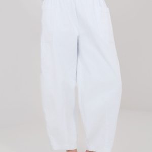 Pantalon en velours côtelé blanc