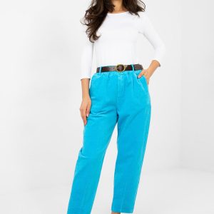 Pantalon en velours côtelé bleu