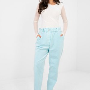 Pantalon en velours côtelé bleu