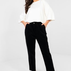 Pantalon en velours côtelé noir