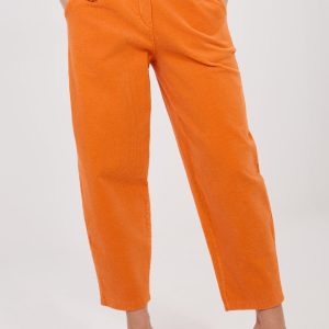 Pantalon en velours côtelé orange