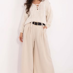 Pantalon femme beige