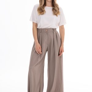 Pantalon femme beige