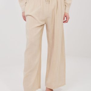 Pantalon femme beige