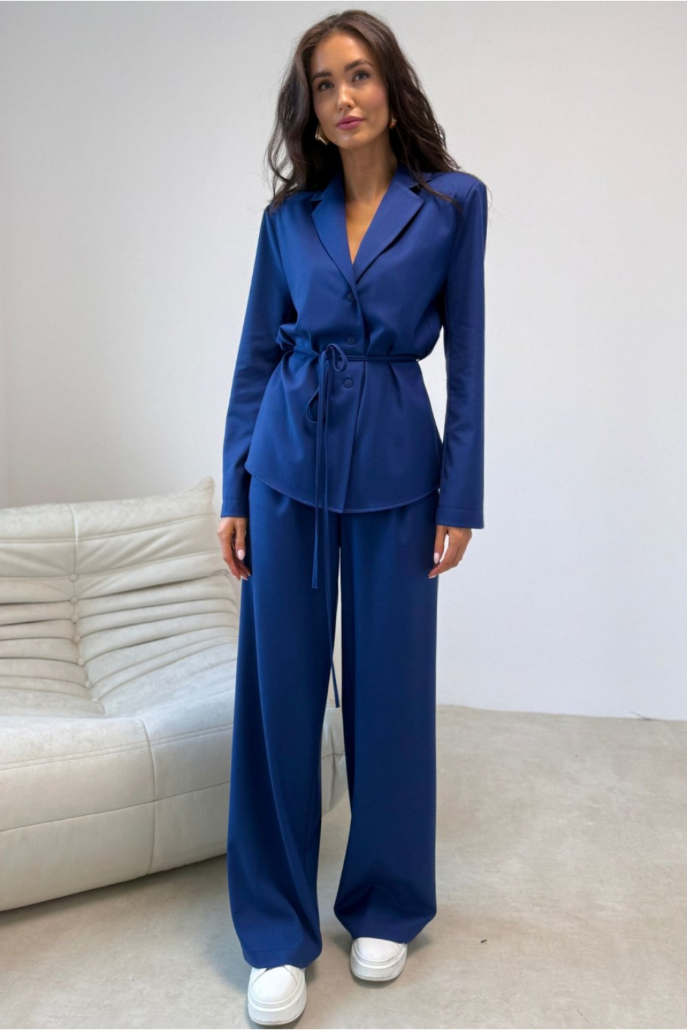 Pantalon femme bleu