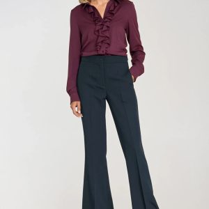Pantalon femme bleu marine