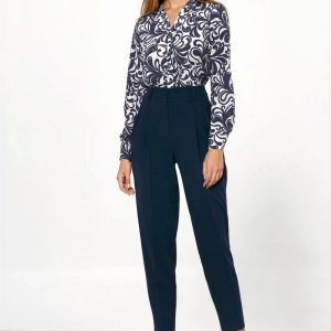 Pantalon femme bleu marine