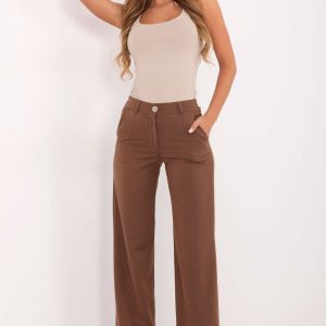 Pantalon femme brun