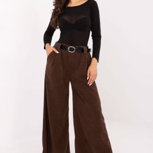 Pantalon en velours côtelé brun