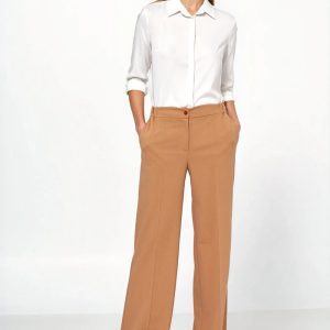 Pantalon femme brun