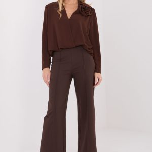 Pantalon femme brun