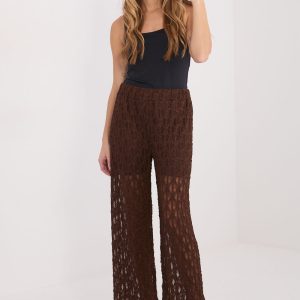 Pantalon femme brun