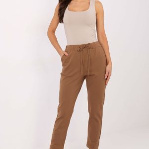 Pantalon femme brun