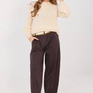 Pantalon femme brun