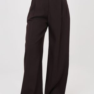 Pantalon femme brun