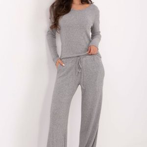 Pantalon femme gris