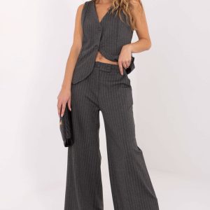 Pantalon femme gris