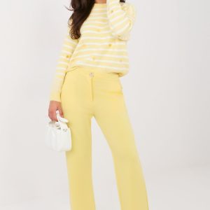 Pantalon femme jaune