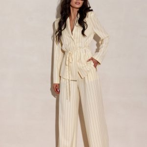 Pantalon femme jaune