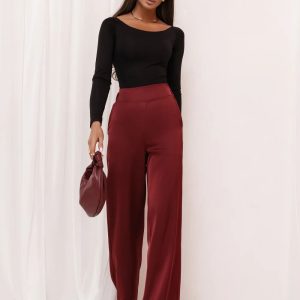 Pantalon femme rouge