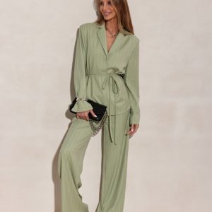 Pantalon femme vert