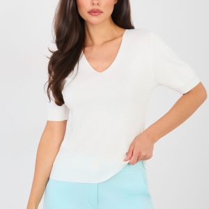 Pull à manches courtes beige