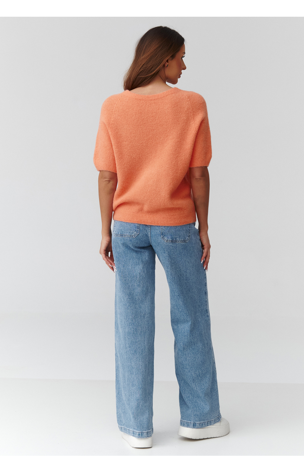 Pull à manches courtes orange – Image 4