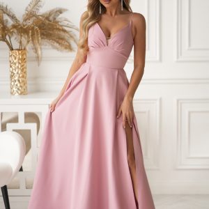 Robe longue rosé