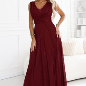 Robe longue rouge